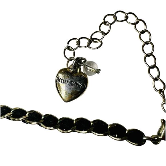 Betsey Johnson Rare Vintage Floral Heart Necklace - Picture 3 of 6